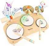 Wooden Toys Kids Drum Kit Musical I