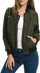 Zeagoo Womens Lightweight Jackets Zip Up Coat Casual Bomber Jacket Outwear