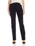 NYDJ Women's Marilyn Straight Leg Jeans, Black, 0