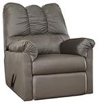 Signature Design by Ashley Darcy Casual Plush Manual Pull-Tab Rocker Recliner, Grayish Brown