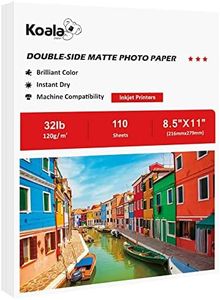 Koala Thin Presentation Paper Double-Sided Matte for Printing Photo 8.5X11 Inches 110 Sheets, Compatible with Inkjet Printer