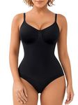 SHAPERX Bodysuit for Women Tummy Control Shapewear Seamless Shaping Briefs Body Shaper Tank Top, UK-SZ5213-Black-S/M
