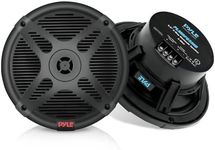 Pyle Dual 6.5’’ Water-Resistant Marine Speakers - 2-way IP-X4 Weather Resistant Outdoor Audio Dual Stereo Sound System with 600 Watt Power and Low Profile Design - 1 Pair - Pyle PLMR652B (Black)