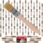 U.S. Art Supply 72 Pack of 1 inch Paint and Chip Paint Brushes for Paint, Stains, Varnishes, Glues, and Gesso