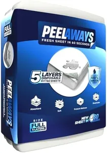 Peelaways Waterproof Disposable Bed Sheets – As Seen On Shark Tank | 5-Layer Absorbent Wellness Sheets for Elderly, Homecare, Hospital Use and Travel
