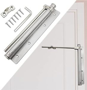 Screen Door Closer, TTZEZE Heavy Duty Automatic Door Closer, Safety Spring Door Closer for Storm Door, Steel Door Closer with Adjustable Closing Speed, Smooth and Quiet Door Closer for Hinge Door