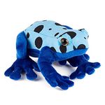 Zappi Co Plush Children's Stuffed Soft Cuddly Plush Toy-Part of Safari Animals Collection, Perfect for Kids (20cm Depth)(Blue Poison Dart Frog)