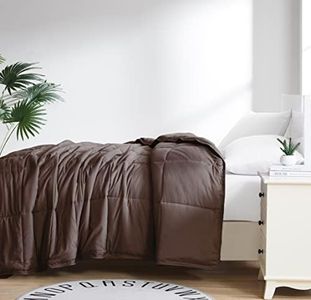 Southshore Fine Living, Inc. Vilano Springs Premium Quality Over-Sized All-Season Down-Alternative Comforter, Chocolate Brown, Full/Queen