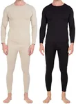 2 Pack: Men's Big & Tall King Thermal Sets Underwear Microfiber Fleece Lined Long Johns Base Layer Top Bottom Shirt Pants Compression leggings Essentials Skiing Snow Winter Clothing- Set 5, 4X