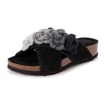 MUK LUKS Women's Penelope Sandal, Black, 7