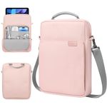 TiMOVO 9-11 Inch Tablet Sleeve Bag Carrying Case with Shoulder Strap for iPad Air M2/iPad Pro M4 2024, iPad 9/8/7th 10.2, iPad 10th 10.9, iPad Air 5/4th 10.9, Galaxy Tab S9/S8/A8/A9+, Pink