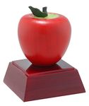 Decade Awards Apple Color Resin Trophy - Teacher Appreciation Award - 4 Inch Tall - Customize Now