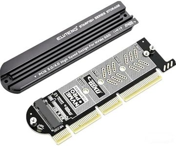 ELUTENG NVMe PCIe 4.0 Adapter NVMe M.2 SSD to PCIe X4/X8/X16 Card with Aluminum Heat Sink M.2 to PCI-Express SSD Expansion Card Support 2230 2242 2260 2280 Max 4TB for Windows/Linux/Moc os