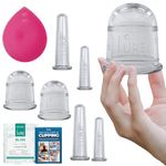 Lure Bliss Face Cupping and Anti Cellulite Cups for Professional and Home Use Massage Cupping Therapy Set with Cupping Book (PDF) - Fascia and Cellulite Blaster