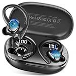 Wireless Earbuds Sport, 3D-Stereo Bluetooth 5.4 Headphones Deep Bass Ear Buds, 4 ENC Noise Cancelling Mic Earphones Running, 50+Hrs USB-C IP-X7 Waterproof in Ear Headset Android iOS for Workout Gym