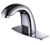 Charmingwater Touchless Bathroom Sink Faucet, Motion Automatic Sensor Faucet with Hole Cover Plate, Chrome