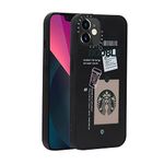 PHONE RING HOLDER Ultra Hybrid Camera And Drop Protection Back Cover Case For Iphone 12 (Tpu + Polycarbonate, Starbuck Quotes) (Double), Multicolor