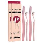 Carmesi Women's Face Hair Removal Combo | Pack of 2 Face Razors & 2 Eyebrow Razors | Instant & Painless Hair Removal | Eyebrows, Upper Lip, Peach Fuzz, Sideburn, Forehead