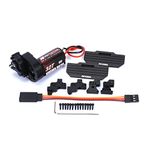 RCAWD Carbon Brush 32T(Turn) 180size Brushed Motor,Center Gear Housing Transmission Assembled Set for Axial 1-24 Scx24 Deadbolt Chevrolet Wrangler Gladiator Bronco Crawlers Upgrade Black