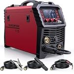 ARCCAPTAIN 250A MIG Welder 110V 220V, 6-in-1 Gas MIG/Gasless Flux Core MIG/Stick/Lift TIG/Spool Gun/Spot Welding Machine Aluminum Welding Machine Professional Welder Machine with Large LED Display