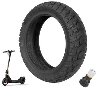 ZAITUO 9.5 x 2.50 9.5" Rubber Explosion-proof Tubeless Tyre + Straight nozzle Replacement for NIU Kick Scooter KQi3 Pro/Max/Sport Electric Scooter Vacuum Tire Wheel Parts (1)