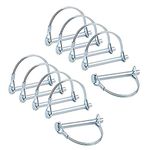 INCREWAY 10pcs Wire Lock Pin, 1/4 Inch Heavy Duty Safety Coupler Pin Shaft Locking Pto Hitch Pin with Round Arch Wire Retainer for Farm Trailers Lawn Garden