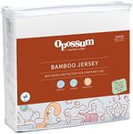 Opossum by Protect-A-Bed Bamboo Jersey Waterproof Fitted Mattress Protector, Queen Bed Size