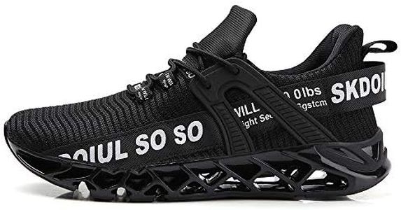 SKDOIUL Sport Sneakers for Men mesh Breathable Comfort Athletic Running Walking Shoes Fashion Runner Jogging Shoes Casual Tennis Trainers Size 11.5 All Black