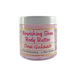 KRIVA ORGANIC Nourishing Shea Body Butter For Dry Skin for Daily Use & Ultra Moisturization For All Skin Types- Desi Gulaab (100gm)