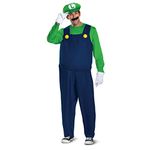 Super Mario Bros DIS11001T Deluxe Luigi Costume, Men, M