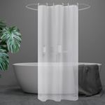 UFRIDAY Stall Shower Curtain Liner 36 X 72 inches Frosted PEVA Plastic,Waterproof Opaque Small Size Narrow Shower Liner with Big Bottom Magnets Length with Rustproof Grommets