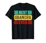 Funny Great Grandpa for Fathers Day Retro Best Grandpa Ever T-Shirt