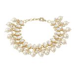 Yellow Chimes Bracelets for Women Gold Toned Kundan Studded Pearl Drop Traditional Adjustable Bracelet for Women and Girls