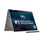 Dell Inspiron 7420 2in1 Laptop,Intel i3-1215U/8GB/512GB SSD/14.0" (35.56Cm) FHD+ Truelife Touch Narrow Border 250 nits Active Pen/Backlit Keyboard + FPR/Windows 11+MSO'21/Platinum Silver/1.57kg