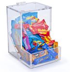 Displays2go Tabletop Candy Dispenser, 6-Inch by 8-3/4-Inch by 8-Inch, Clear