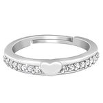 GIVA 925 Silver Deeply in Love Ring, Adjustable | Gifts for Women and Girls | With Certificate of Authenticity and 925 Stamp | 6 Month Warranty*