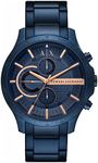 Armani Exchange Men's Chronograph, Blue-Tone Stainless Steel Watch, AX2430