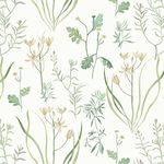 Reqfen 41CMX10M Peel and Stick Wallpaper Green Leaves and Yellow Flowers Self Adhesive Wallpaper Removable Vinyl Film Contact Paper for Bedroom Bathroom Living Room Kitchen Wall Cabinets Decor