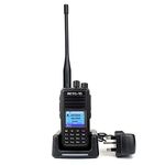 Retevis RT3S DMR Walkie Talkie Digital, Dual Band 3000 Channels, DCDM DTMF, Recording Function, Digital Two Way Radio, Compatible with MOTOTRBO TierⅠ&Ⅱ (Black)