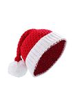 El Regalo Christmas Elf Cap | Christmas Santa Red & White Hand Knitted Crochet Long Tail Pom Pom Caps for Christmas/Photoshoot (10 Years to Adults)