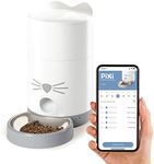 Catit PIXI Smart Automatic Dry Cat Food Feeder, Schedule and Portion Control Meals for Cats, White