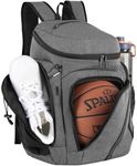 GRANDUP | Basketball Backpack, Large Sports Bag, With independent Ball Rack and Shoe Compartment, Can Store Thermos Bottles and Towels, Very Suitable for Basketball, Football and Gym