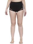CUKOO Women Black Mesh High Waist Bikini Bottoms