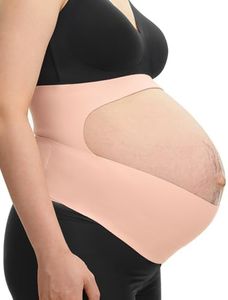 Momcozy Pregnancy Belly Band, CozySupport Ergonest Maternity Belly Band, Invisible Pregnancy Belt for Back, Abdomen, Waist
