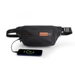 CRALOFT Polyester Waist Bag Fanny Pack for Men & Women, Chest Crossbody Sling Bag for Money, Passport & Travel (Black, FP2)