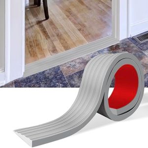 Threshold Ramps for Doorways Self-Adhesive Rubber Ramps for Door Threshold Rubber Door Threshold Ramp for Wheelchair Stroller Scooter Reducer Ramp (Gray, 2” Wide x 6.6' Long)