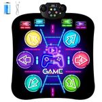 CXWLMAT 2024 Upgraded Dance Mat for Kids 3 4 5 6 7 8+ Year Old, Rechargeable Bluetooth Dance Mats with Large Capacity Battery, Music Light Up Dancemat Girls Toys