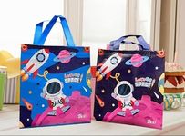 Tera13 Plastic Gift Bag For Boys (36 Pcs)Space Theme Carry Bag For Boys,Return Gifts Bag For Kids,Multipurpose Reusable Carry Bag,Birthday Gifts Party Carry Bag, Drawstring Bags Return Gifts, Gym Bag