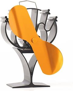 VODA New designed 2 Blades Heat Powered Stove Fan for Wood/Log Burner/Fireplace - Eco Friendly(Gold)