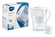 BRITA Marella German Made Water Filter Jug 2.4 liters White With Activated Micro Carbon Pearls For Fresh And Tasty Water